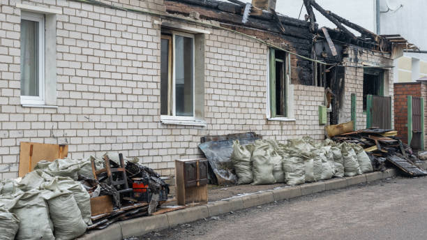 Professional Emergency Fire Cleanup technician working in Lewisville, TX